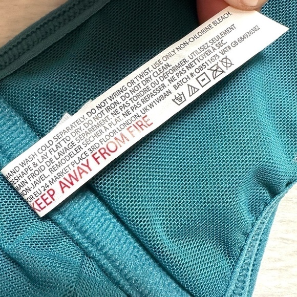 Out From Under Urban Outfitters Teal Strapless Lace Bandeau M - Picture 7 of 9